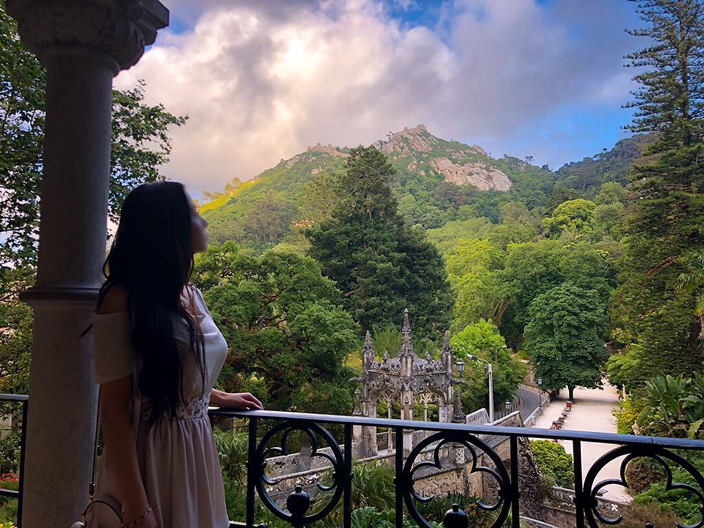 Vanessa Rallonza: Serene Balcony View of Enchanting Castle Sunset