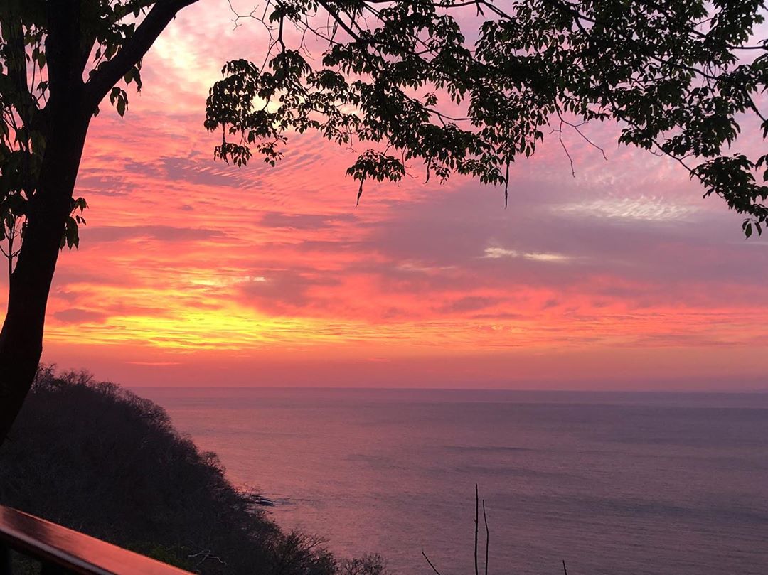 Vanessa Rallonza: Serene Sunset Glow over Oceanic Horizon - Enchanting Bench Vista