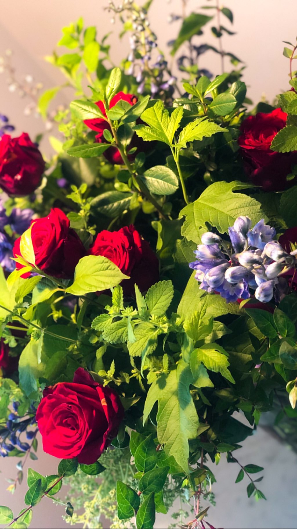 Vanessa Rallonza's Vibrant Rose-Blue Blossom Symphony
