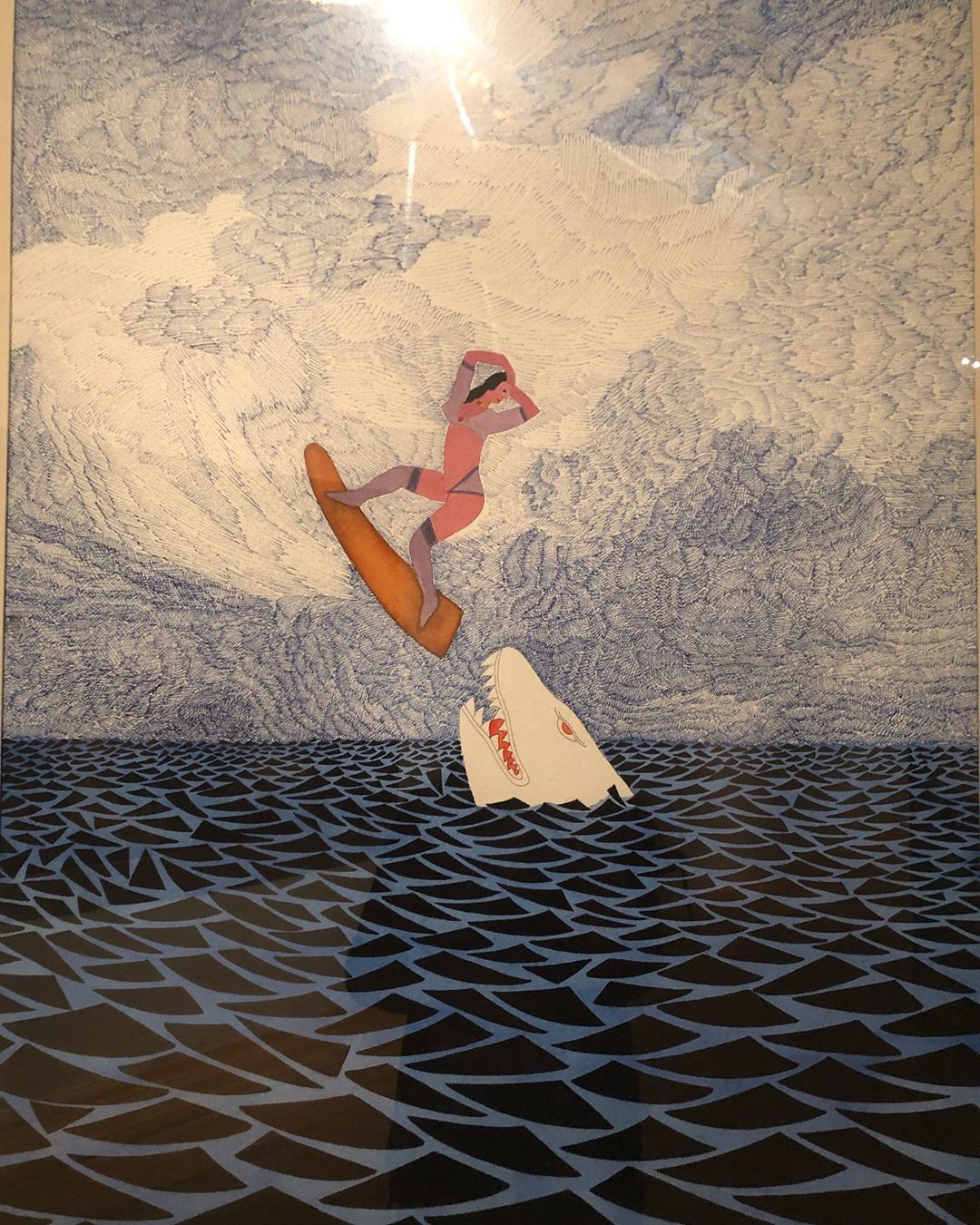 Vanessa Rallonza's Radiant Woman in White Gown and Red Fedora