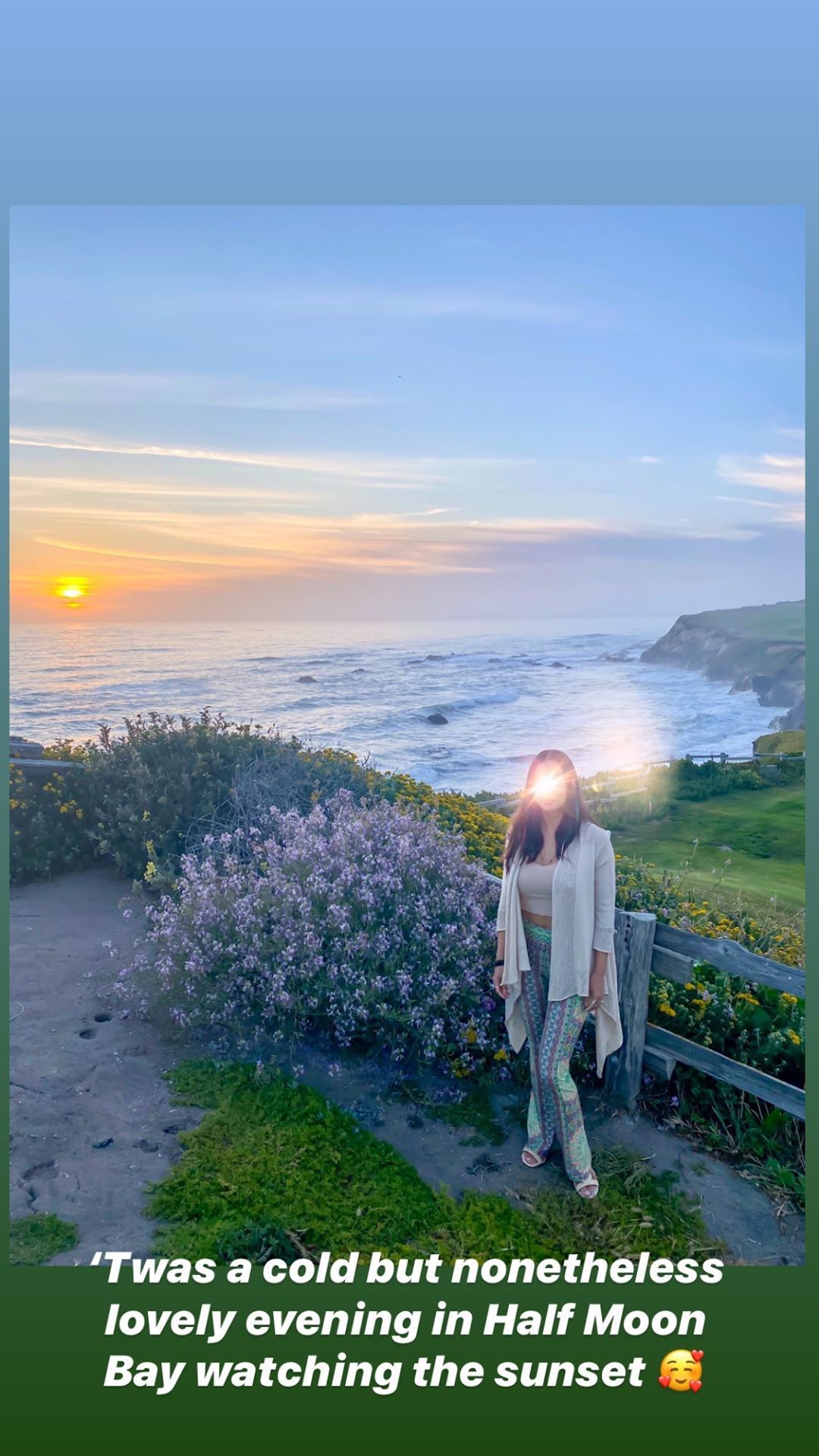 Vanessa Rallonza: Resolute Woman on Sun-Kissed Cliff Over Ocean