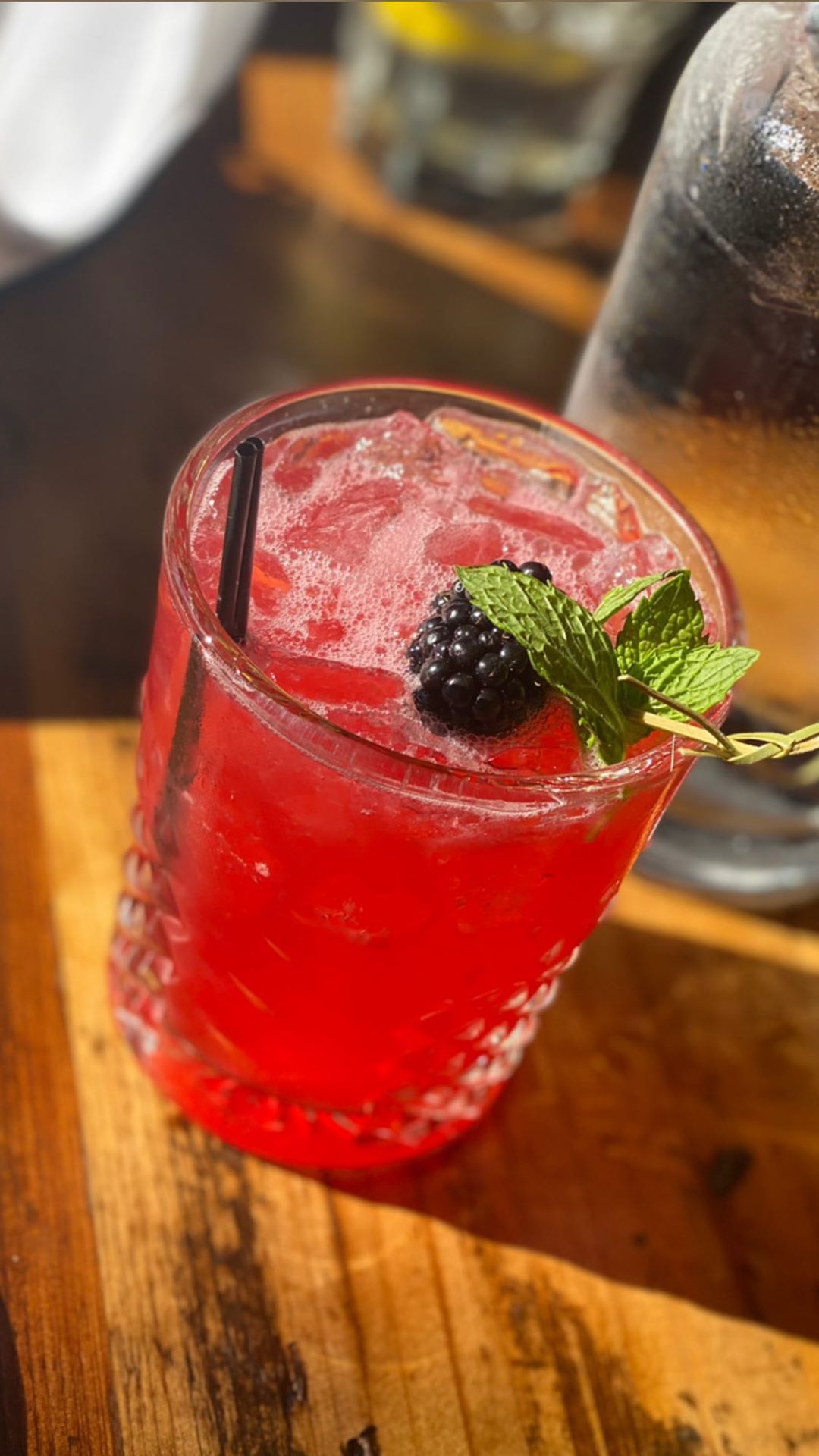 Vanessa Rallonza's Blackberry Mint Refresher Glass