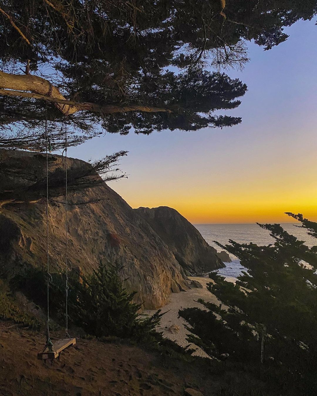 Vanessa Rallonza: Graceful Swing at Tranquil Sunset
