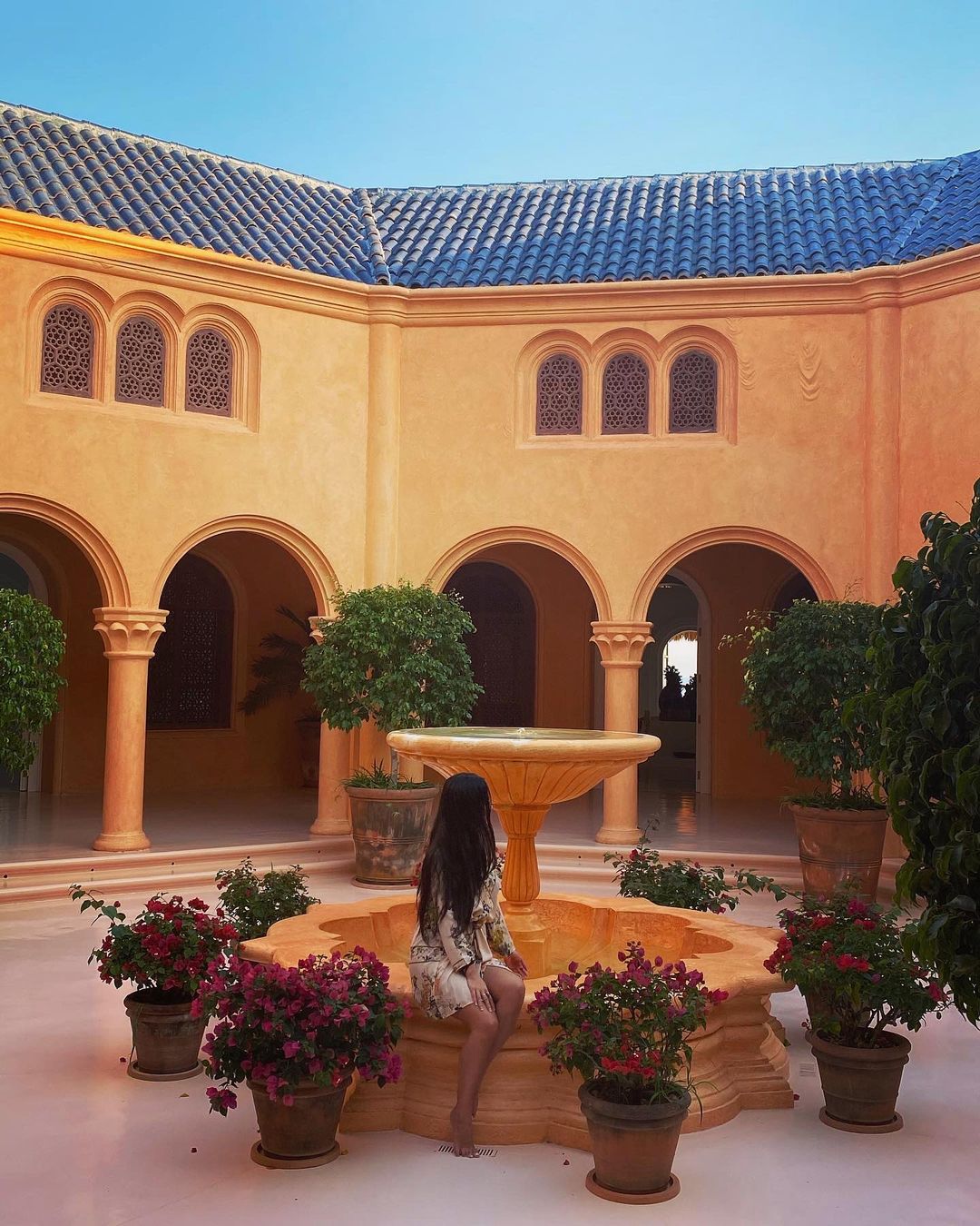 Vanessa Rallonza Graceful Fountain Courtyard Perch
